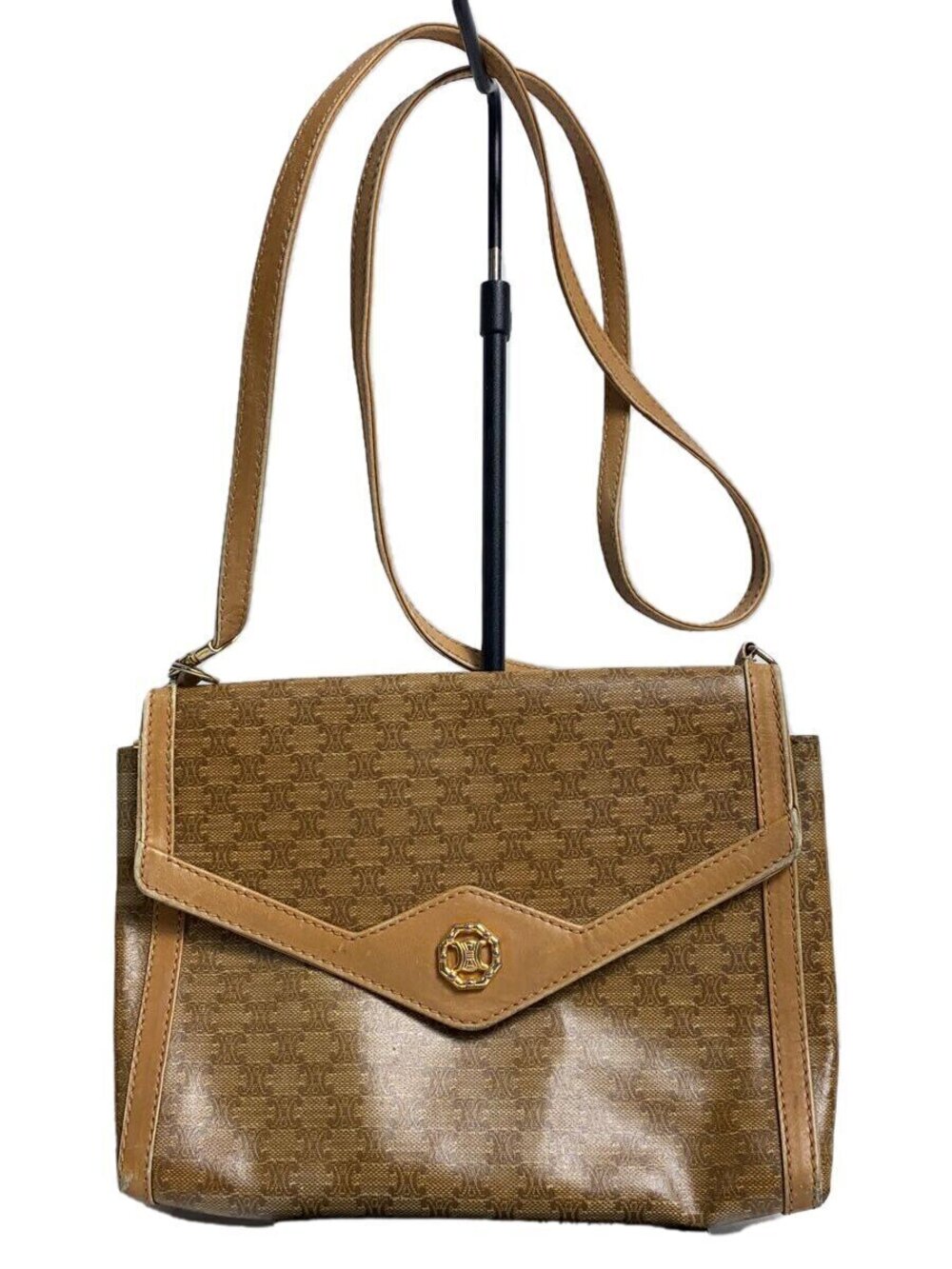 Celine Macadam Shoulder Bag Brown All over